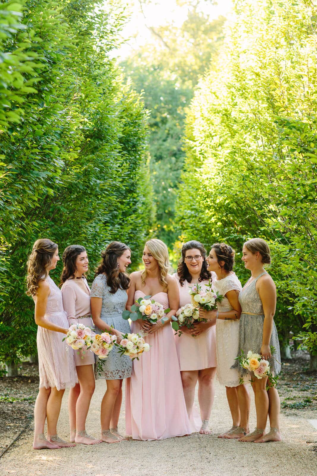 Adam Lowe Photography, wedding, Columbus, Ohio, Franklin park conservatory, bridesmaids, outdoor wedding, colorful wedding